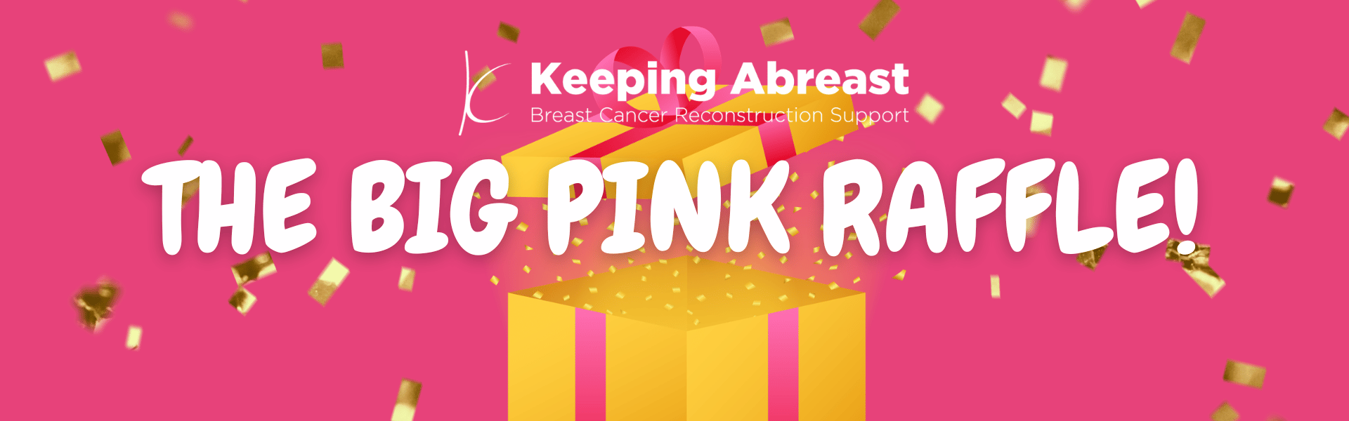 BIG PINK RAFFLE! Website Banner 600px (1920 x 600 px)