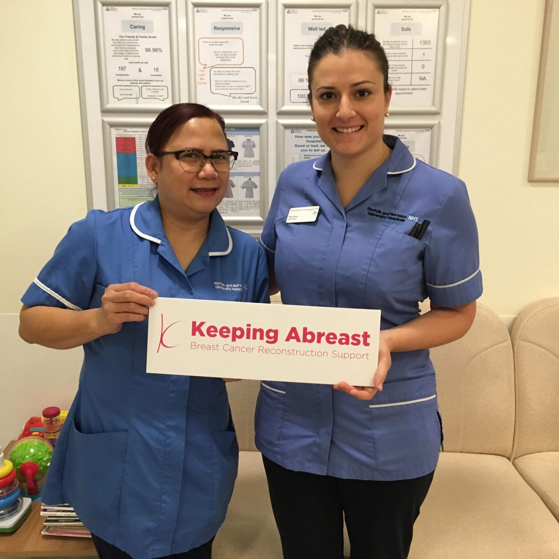 Rose and Pilar staff nurses in Plastics OPD 4